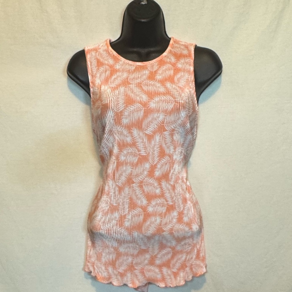 G-56 Above and Beyond NWT Pink & White Sleeveless Pullover Summer Blouse